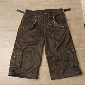 Dark Rock brand black green Shorts Rave Gothic Cyber Chain Goth Punk